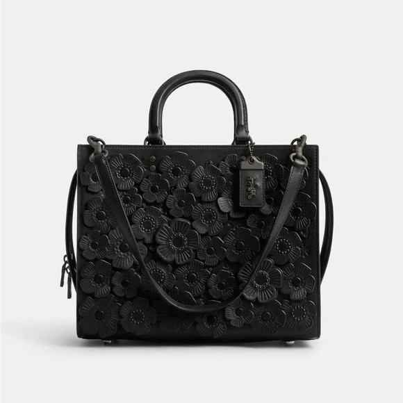 Coach Rogue 30 w Tea Rose Matte Black NWT - Picture 9 of 9